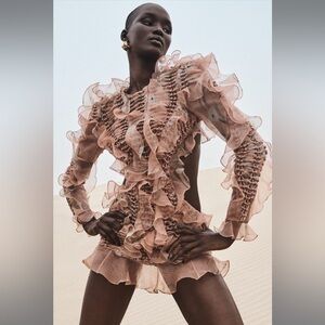 Zimmermann ILLUMINATE BRAIDED MINI DRESS